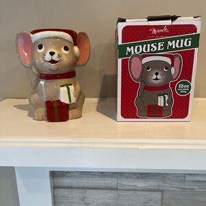 Miracle Festive Mouse Mug - Cream and Red